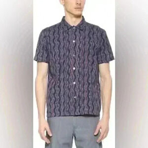 Marc By Marc Jacobs Mens Electric Ikat Short Sleeve Button Shirt